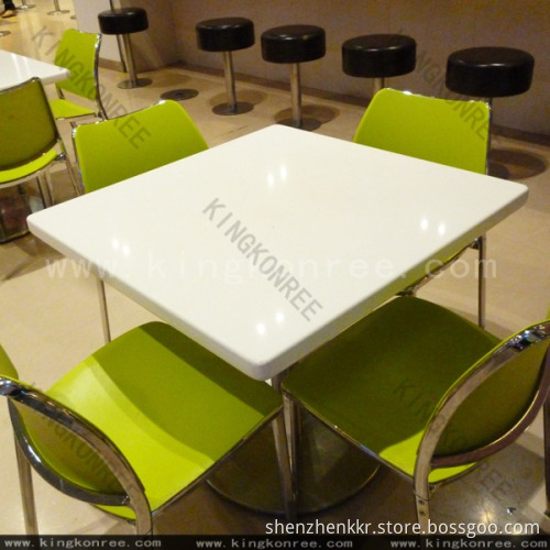 Marble Top Stainless Steel Dining Table Design